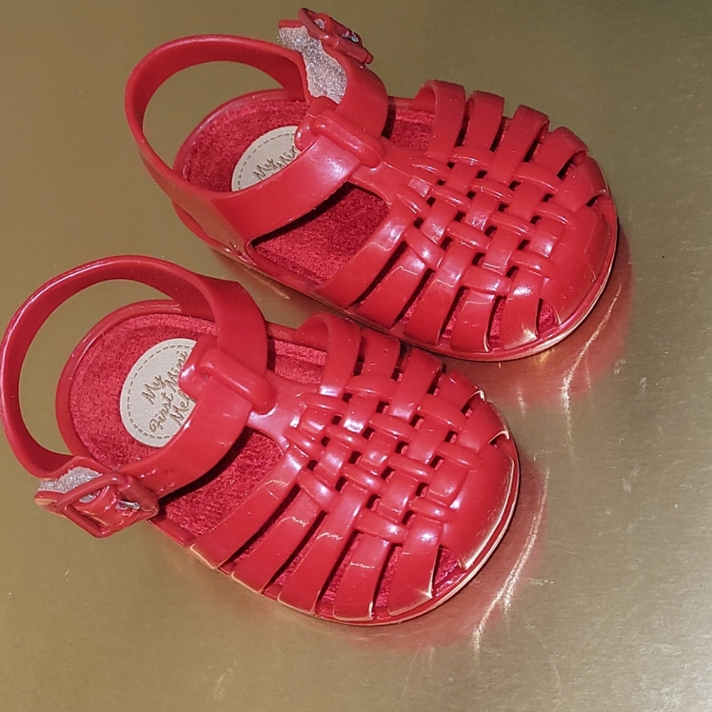 My first mini melissa shoes red